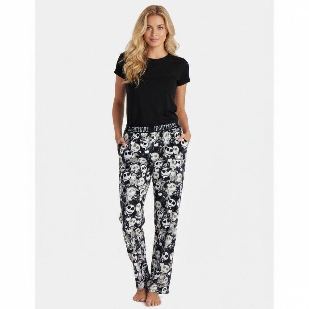 Nightmare Before Christmas Velour Sleep Pants 3X 22W-24W Jack Skellington NEW